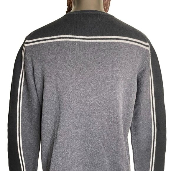 Eddie Bauer Crew Neck Sweater Mens Greay Black Winter Top Size Tall XL u - Picture 5 of 8